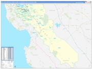 San Jose-Sunnyvale-Santa Clara Metro Area Wall Map Basic Style 2023